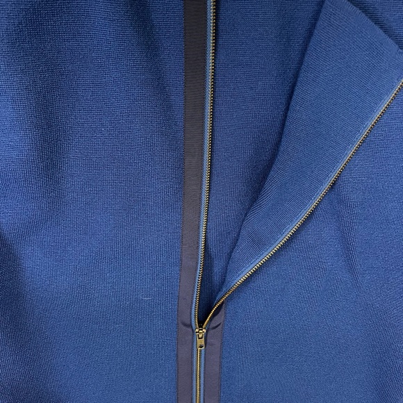 J. Crew Blue Cropped Back Zip Sweater never worn - Picture 4 of 7